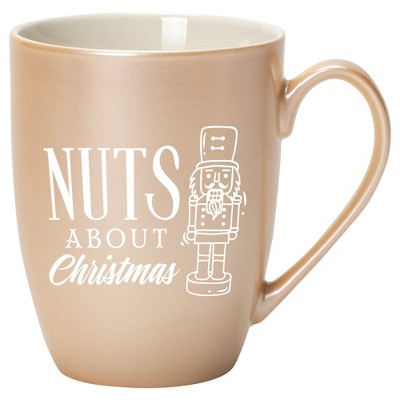 Elanze Designs Nuts About Christmas Pearlescent Sand 10 ounce New Bone China Coffee Cup Mug
