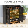 24 Pairs Shoe Rack Storage Organizer Cabinet With 2 Door 1 Drawer for Entryway - 4 of 4