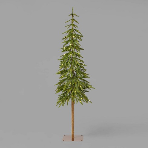 6ft Pre-Lit Downswept Alpine Balsam Artificial Christmas Tree Warm White Dew Drop LED Lights - Wondershop™ - image 1 of 2