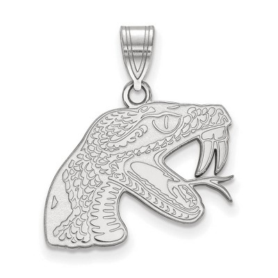 Black Bow Jewelry 14k White Gold Florida A&M Rattlers NCAA Medium Pendant