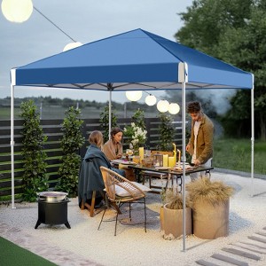Aoodor 10' x 10' Pop-Up Canopy Tent - Instant Setup Shade for Camping, Parties & Outdoor Events, UV Protection & Waterproof - 1 of 4