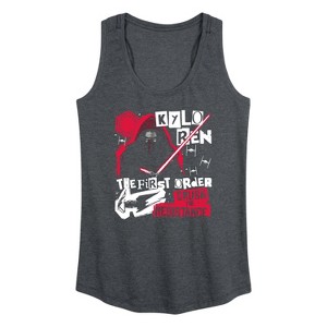 Women's - Star Wars: The Force Awakens - Kylo Ren Zine Graphic Racerback Tank - 1 of 4