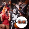 Unique Bargains Women's Halloween Funny Spiderweb Duckbill Clip Orange White 1 Pc - 3 of 4