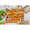 5pc 15.75 in. Reversible Teak Cutting Board Set - 2 of 4