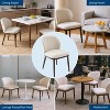 Upholstered Dining Chairs Set of 2, Kitchen Chair with Wooden Legs,Fabric Comfortable Seat Accent Chairs for Dining Room,Kitchen - 3 of 4