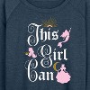 Women's - Disney Princess - This Girl Can Lightweight French Terry Wide Neck Long Sleeve Shirt - 2 of 4