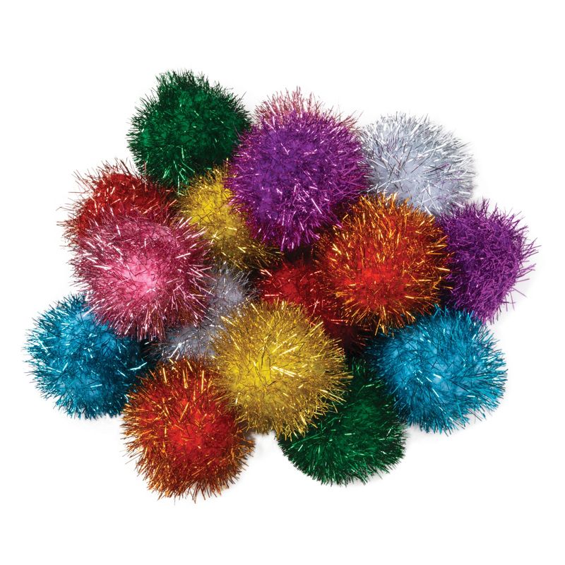 Creativity Street Glitter Pom, 2 in, Assorted Color, Set of 16, 1 of 4
