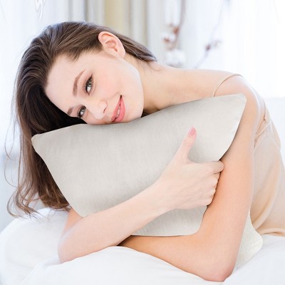 Cheer Collection White Velour 18" x 18" Throw Pillows Set