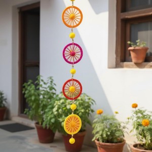 STORE INDYA Multicolor Chakra Hangings Set of 5 (Design 1) - 1 of 4