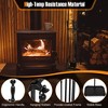 Resenkos Fireplace Toolset,5-Piece Fireplace Tool Set with Tong Brush Shovel Poker Stand-Black - 2 of 4