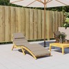 vidaXL Sun Lounger Cushion Black Oxford fabric (100% polyester) - 2 of 4