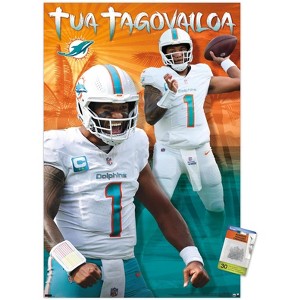 Trends International NFL Miami Dolphins - Tua Tagovailoa 24 Unframed Wall Poster Prints - 1 of 4