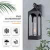 LamQee 20.87 inch Large Outdoor Wall Lights with Seeded Glass Modern Outdoor Wall Lantern Sconces with Dusk to Dawn Sensor - 3 of 4
