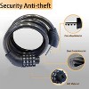 Sportneer Combination Bike Cable Lock - 4 Digit, 32 inch Long Coiled Security Resettable Cable Lock - 2 of 4