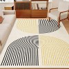Modern Geometric Rug Soft Washable Non-Slip Low Pile Carpet Indoor for Living Room Dining Room Bedroom - 3 of 4