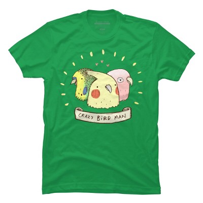Men's Design By Humans Crazy Bird Man By SophieCorrigan T-Shirt