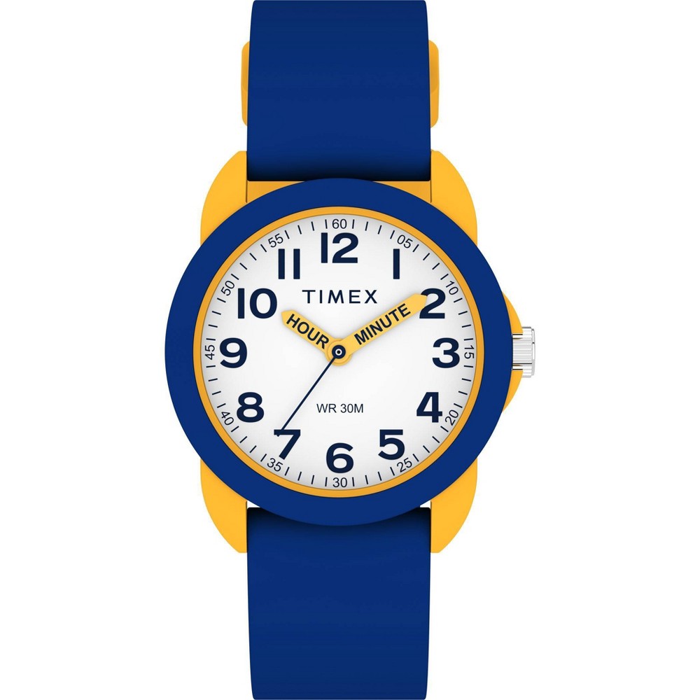 Boys Timex Time Teacher Watch with Silicone Strap - Yellow/Blue TW2W92100