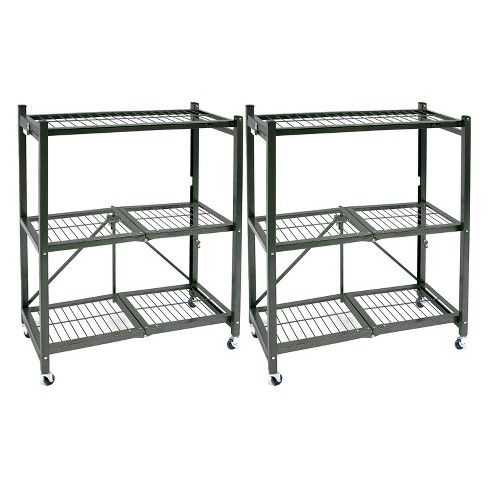 2 Tier Stackable Shelving Unit 2-Shelf Storage Unit Shelving Rack