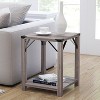 Merrick Lane Modern Farmhouse Engineered Wood End Table and Powder Coated Steel Accents - 2 of 4