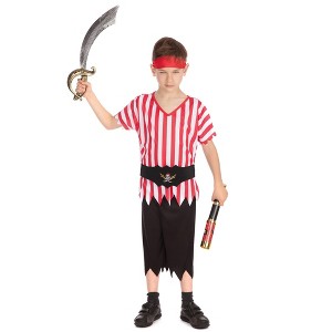 Striped Pirate Boy Child Costume - 1 of 4