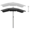 vidaXL Garden Parasol with Pole 78.7"x51.2" Anthracite - 4 of 4