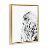 Stupell Industries Snow Owl Peering Blue Eyes Floating Frame Canvas Art - 2 of 4