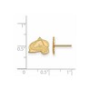 Black Bow Jewelry 14k Yellow Gold Colorado Avalanche NHL Stud Earrings - 2 of 3