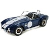 1965 Shelby Cobra 427 S/C Dark Blue Metallic w/White Stripes & Printed Signature on Trunk 1/18 Diecast Model Shelby Collectibles - 2 of 3