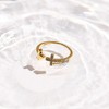 EVRY JEWELS WATERPROOF Gold or Silver Plated Risen Cross Ring - 3 of 3