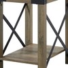 Abiram 16" Accent Tables Rustic Oak - Acme Furniture: Wood Composite, Open Shelf, No Assembly Required - 3 of 4