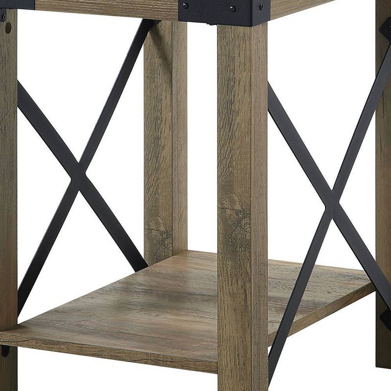 Abiram 16&#34; Accent Tables Rustic Oak - Acme Furniture, 4 of 9