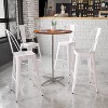 Flash Furniture Lars 30'' Round Wood Cocktail Table with 30'' and 42'' Columns - Set of 5 - 3 of 4