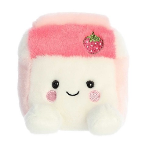 Aurora Palm Pals 5 Belle Strawberry Cow Pink Stuffed Animal : Target