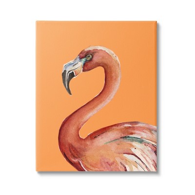 Stupell Tropical Flamingo Bird Portrait Gallery Wrapped Canvas Wall Art