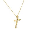 Pompeii3 1/10ct Diamond Cross Pendant 10K Yellow Gold - 2 of 4