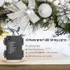 9 Feet Pre-Lit Christmas Garland with Lights,Battery Operated Lighted Outdoor Xmas Garland,silver - 3 of 4