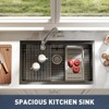 Undermount Kitchen Sink,Stainless Steel Kitchen- Single Bowl Sinks, Modern Top Mount 16 Gauge Workstation Sink-with Cutting Board for Bar - 2 of 4