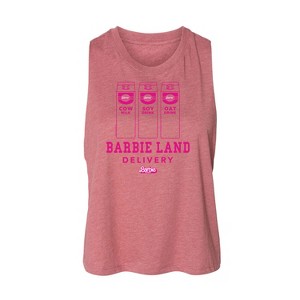 Women's Barbie Barbie Land Delivery Milk Graphic Racerback Tank - Heather Mauve - Small - 1 of 2