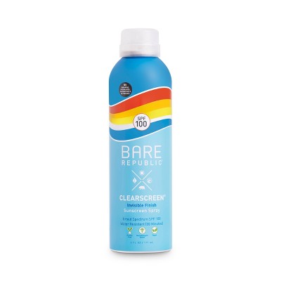 Bare Republic Clearscreen Sunscreen Spray - SPF 100 - 6 fl oz