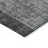 Charcoal Gray And Silver Geometric Washable Indoor Outdoor Area Rug - 4 of 4