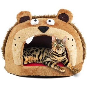 Pet Life Roar Bear Snuggle Plush Polar Fleece Pet Bed Brown - 1 of 1