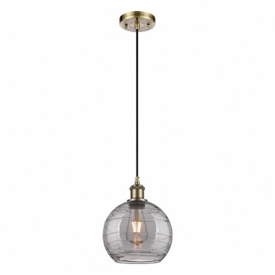 Ballston - 1 Light Athens Deco Swirl Mini Pendant In IndustrialStyle-10 Inches Tall and 8 Inches Wide