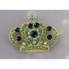 Anna-Kaci Amethyst Purple Colored Crystal Rhinestone Royal Princess Queen Crown Brooch Pin - 4 of 4