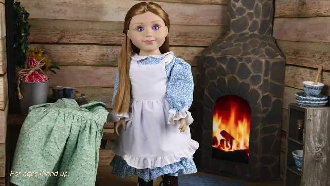 The Queen's Treasures 18 Inch Doll Clothes  Set of 2 Little House Dresses, 2 of 11, play video