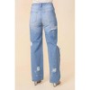 Women's Distressed Straight Leg Jeans - White Label - 4 of 4