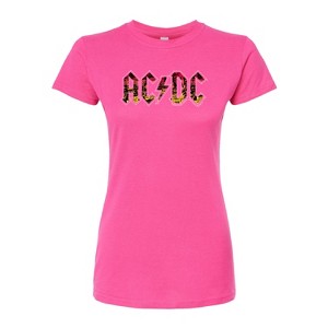 Women's - AC/DC - Poster Texture Fitted Graphic T-Shirt - 1 of 4