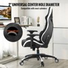 VEVOR Office Chair Base Replacement, 28", 2500 lbs Static Load, Heavy Duty Universal Computer Desk Chair Stool Base Part, Black + White - 4 of 4
