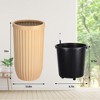 31" Tall Self Watering Planter, Large Flower Pot Outdoor with Water Level Monitor, Self Watering Pot for Patio, Porch, Living Room or Home Office - 2 of 4