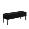 CAVINAS Modern Nailhead Accents Velvet Ottoman Bench with Internal Storage,Upholstered Storage Bench for Bedroom,Living Room - 3 of 4