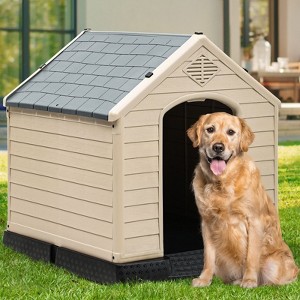 41in x 38in Outdoor Dog House Large Pet Shelter All Weather Sturdy Kennel with Airflow - 1 of 4